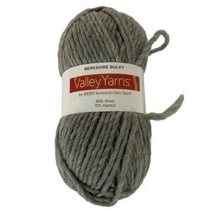 Valley Yarns Berkshire Bulky Yarn Light Gray Heather No 41 Wool & Alpaca 108 yds